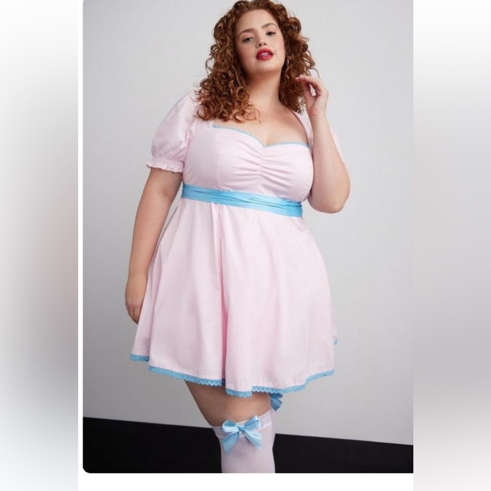 Torrid size 1x pink babydoll costume bnwt